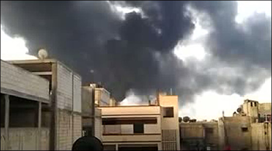 طائرات حربية تقصف حمص وتؤدي الى انفجار خط انابيب نفطي  صورة رقم 2