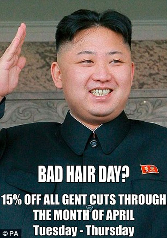 تصفيفة شعر سيئة لزعيم كوريا الشمالية في لندن صورة رقم 3