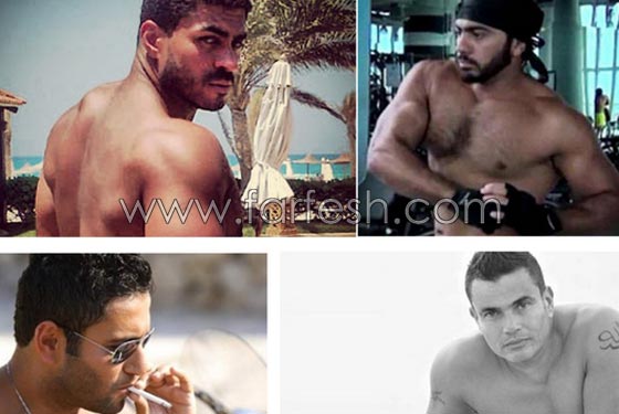 صور نجوم بـ (صدر عاري): عمرو دياب، تامر حسني، رامي عياش وعبد الحليم  صورة رقم 9