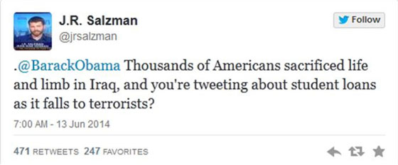 جندي امريكي جريح يطالب اوباما بمنع سقوط العراق صورة رقم 1