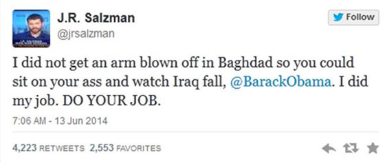جندي امريكي جريح يطالب اوباما بمنع سقوط العراق صورة رقم 2