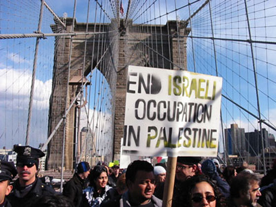 انتصارا لغزة الجريحة.. العلم الفلسطيني العملاق يرتفع في نيويوك صورة رقم 9