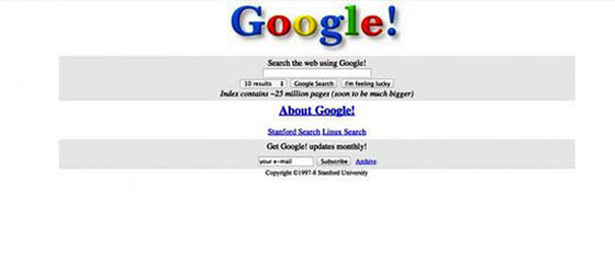 12 صورة تلخص رحلة تطور (جوجل) من 1997 حتى اليوم صورة رقم 1