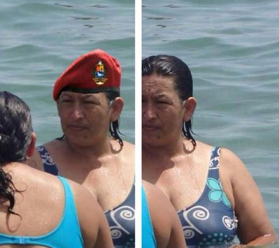 بالصورة.. هوغو شافيز يعود من جديد ويتجسد في امرأة صورة رقم 3