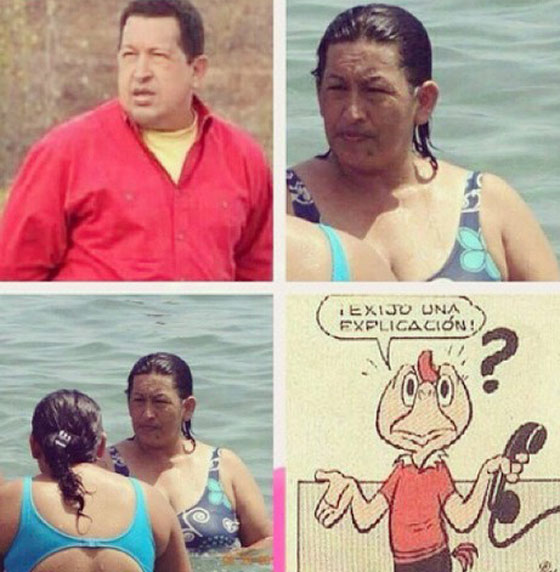 بالصورة.. هوغو شافيز يعود من جديد ويتجسد في امرأة صورة رقم 1