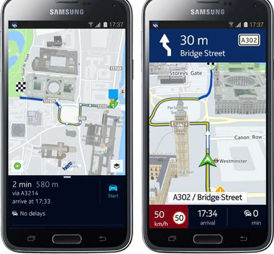 سامسونغ تبدأ باستخدام خرائط نوكيا للهواتف والساعات الذكية صورة رقم 1