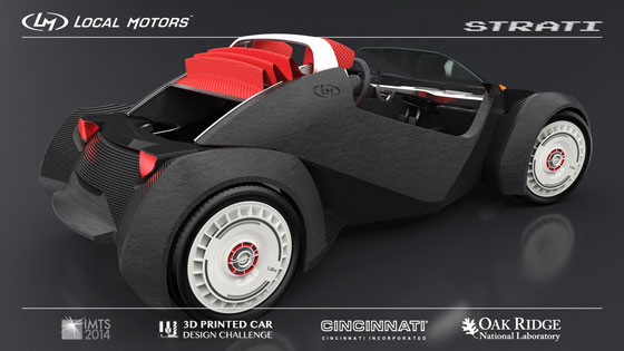 طابعة ثلاثية الأبعاد تنتج سيارة 