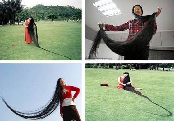 بالصور.. صينية تدخل موسوعة غينيس بأطول شعر 5.6 أمتار صورة رقم 5