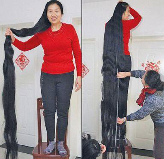 بالصور.. صينية تدخل موسوعة غينيس بأطول شعر 5.6 أمتار صورة رقم 7