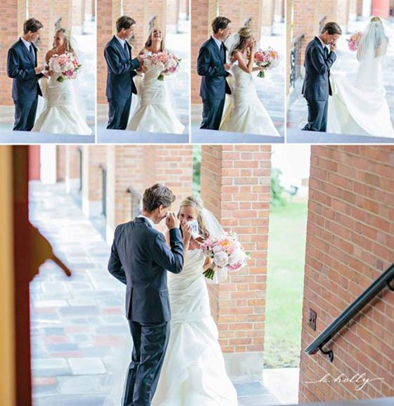صور عرائس يوم الزفاف في لقطات مؤثرة مع الآباء صورة رقم 8