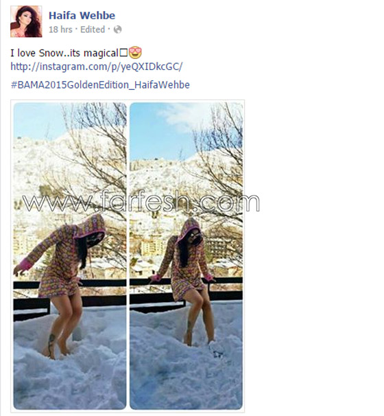 صور هيفاء وهبي الساخنة حافية القدمين على الثلج صورة رقم 1