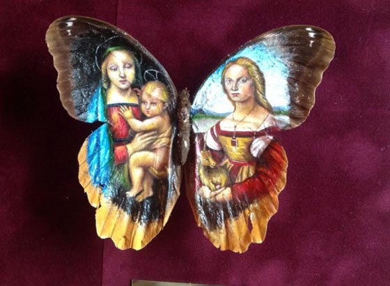 فنان مكسيكي يعيد رسم اللوحات الكلاسيكية على أجنحة الفراشات صورة رقم 3