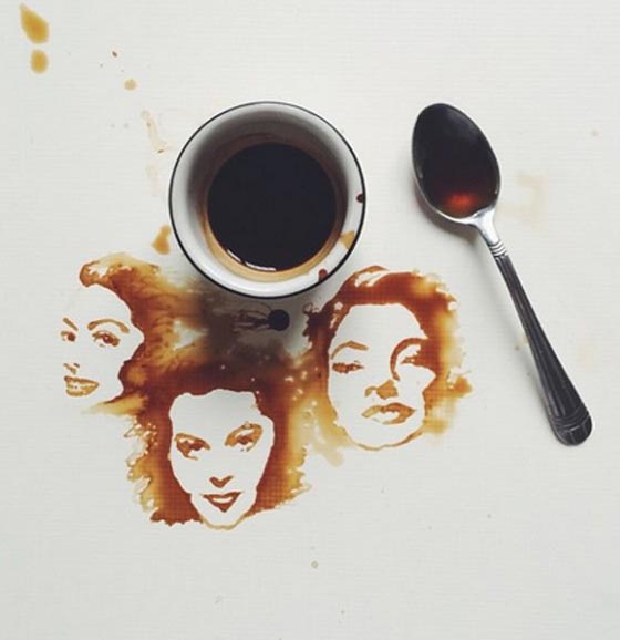 القهوة ترفع اسهم فنانة ايطالية وتدفعها للابداع فيها صورة رقم 1