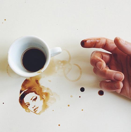 القهوة ترفع اسهم فنانة ايطالية وتدفعها للابداع فيها صورة رقم 5