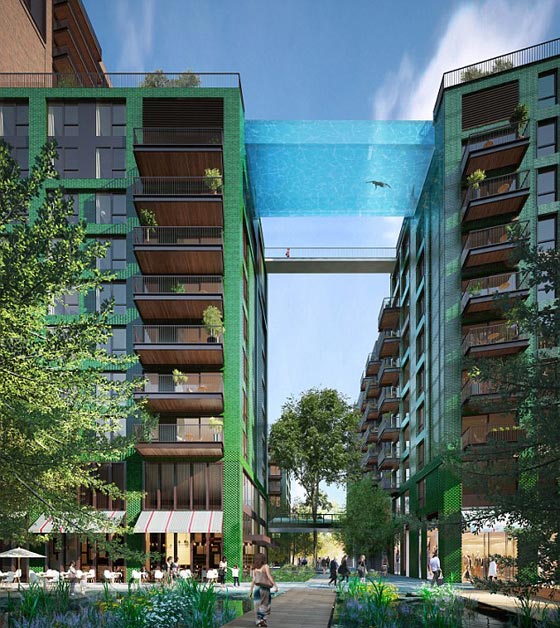 حمام سباحة عائم في الفضاء.. تحفة معمارية عالمية في لندن صورة رقم 1