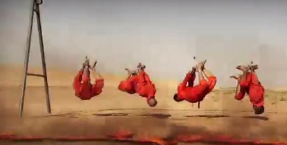 بالفيديو.. وحشية داعش تصل حد شوي العراقيين بالنار وهم احياء! صورة رقم 7