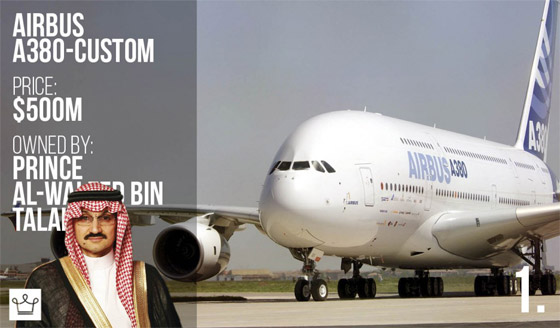 صور اغلى طائرات خاصة في العالم والوليد بن طلال على رأس القائمة صورة رقم 10