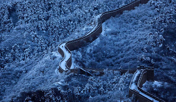 معرض صور.. القطن الابيض يغطي سور الصين العظيم صورة رقم 2