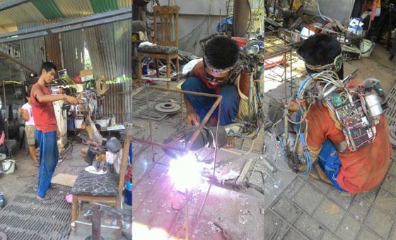 عامل لحام اندونيسي يصنع لنفسه ذراعا اصطناعية الكترونية.. صور صورة رقم 3