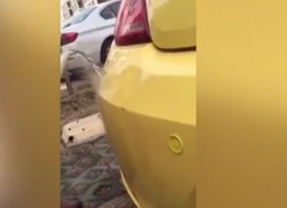 فيديو مثير.. اثار الصدمات في السيارة يمحوها رجل بالماء المغلي صورة رقم 3