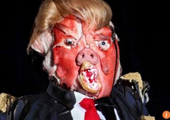 فنان يصنع من كومة نفايات وجه المرشح الامريكي دونالد ترامب صورة رقم 2