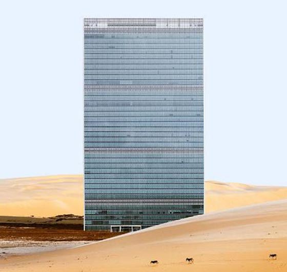 مصمم امريكي يستأصل مباني نيويورك العريقة ويزرعها وسط الصحراء صورة رقم 2