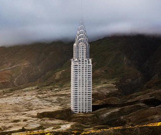 مصمم امريكي يستأصل مباني نيويورك العريقة ويزرعها وسط الصحراء صورة رقم 8