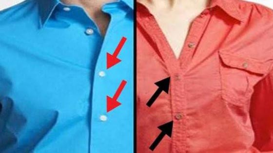 ما سبب اختلاف جهة الازرار في قمصان النساء والرجال؟ صورة رقم 3