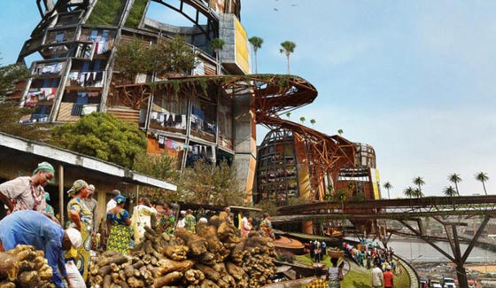 هكذا ستبدو مدينة لاغوس الفقيرة وذات الاكواخ الصدئة عام 2050 صورة رقم 5
