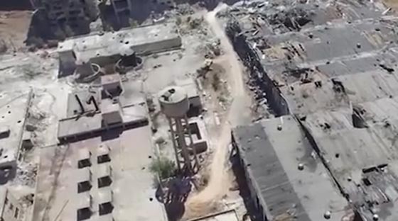 طائرة بدون طيار تظهر الدمار في حلب وامريكا تحذر من خدعة روسية صورة رقم 2