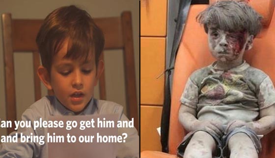  طفل أمريكي لاوباما: احضر لنا عمران السوري! سنوفر له عائلة صورة رقم 2