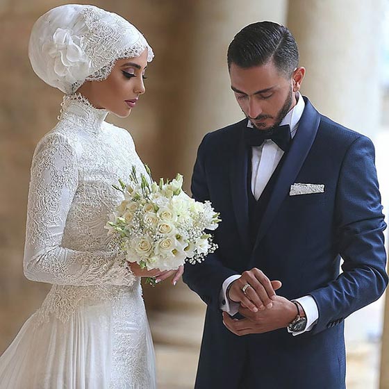 صور اجمل فساتين زفاف المحجبات عالميا بينهن عروس لبنانية ومصرية  صورة رقم 1