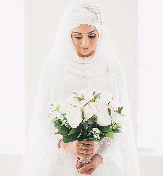 صور اجمل فساتين زفاف المحجبات عالميا بينهن عروس لبنانية ومصرية  صورة رقم 9