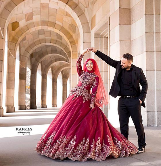 صور اجمل فساتين زفاف المحجبات عالميا بينهن عروس لبنانية ومصرية  صورة رقم 7