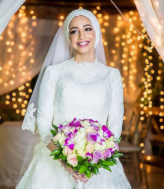 صور اجمل فساتين زفاف المحجبات عالميا بينهن عروس لبنانية ومصرية  صورة رقم 10