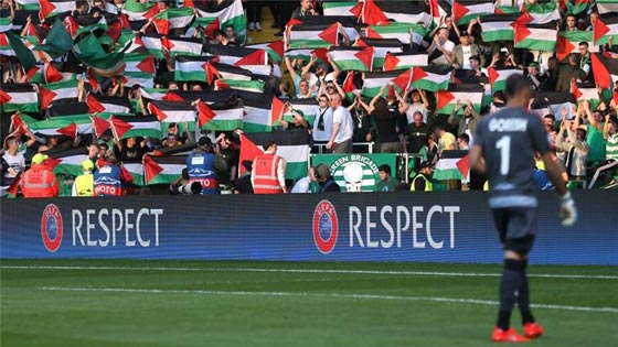 تغريم فريق سيلتيك على رفع الأعلام الفلسطينية خلال مباراة امام بئر السبع صورة رقم 4