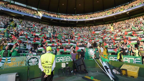 تغريم فريق سيلتيك على رفع الأعلام الفلسطينية خلال مباراة امام بئر السبع صورة رقم 10