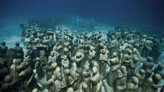 متحف غارق تحت الماء في كانكون يضم اكثر من 500 منحوتة!   صورة رقم 8
