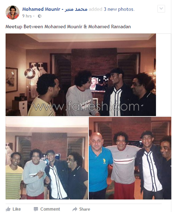  صور الأسطورة محمد رمضان يزور الكينج محمد منير منزله صورة رقم 1