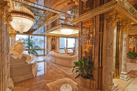 فيديو وصور مذهلة: منزل ترامب الخيالي مصنوع من الذهب حتى الاطباق والملاعق! صورة رقم 10