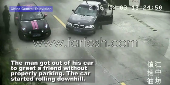 فيديو مثير.. غرق سيارة بالنهر بسبب اهمال سائق  صورة رقم 1