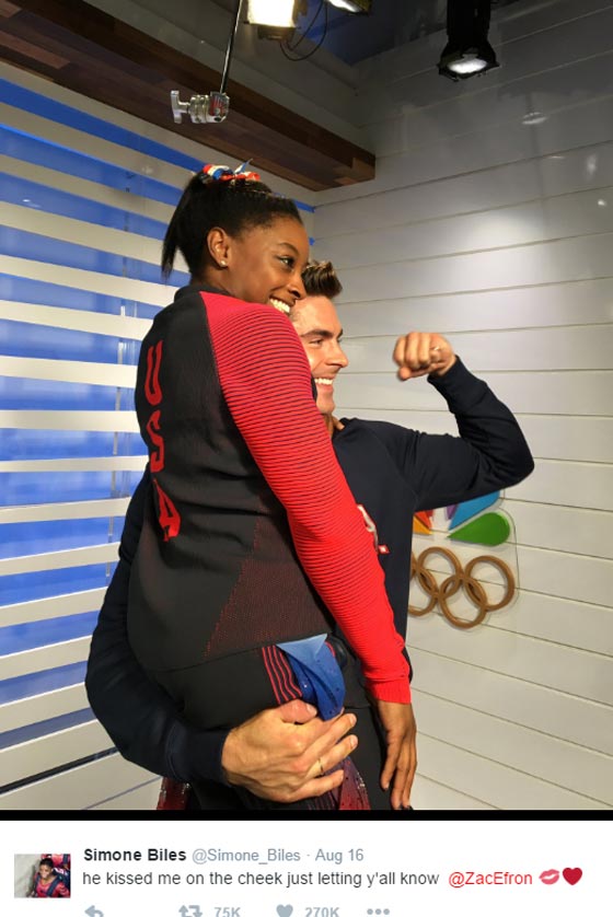 اعلامية مصرية تحقق حلم ابرز بطلة اولمبية امريكية بلقاء نجمها المفضل صورة رقم 6