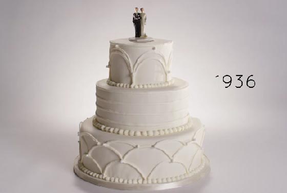 هكذا تطورت كعكة الزفاف خلال الـ100 عام الاخيرة.. فيديو صورة رقم 3
