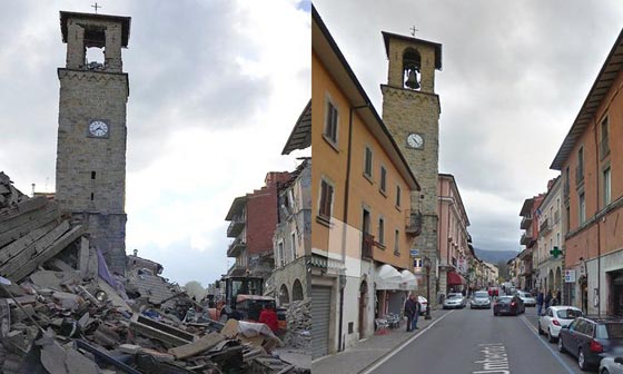 الحلم اصبح كابوسا.. صور للمدن الايطالية قبل وبعد الزلزال صورة رقم 4