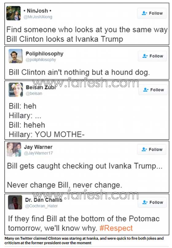 فضيحة بيل كلينتون: هيلاري غاضبة من نظرات زوجها لابنة ترامب! صورة رقم 11