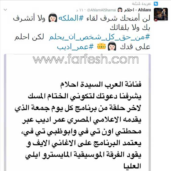 احلام للاعلامي عمرو اديب: احلم على قدك.. لا اتشرف بك ولا بلقائك صورة رقم 2