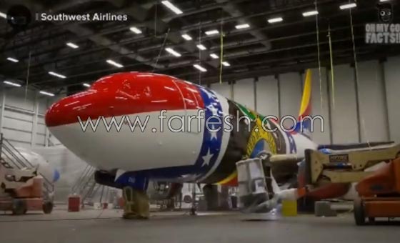 فيديو طريف: هكذا يتم طلاء الطائرات بالالوان المطلوبة لكل شركة.. صورة رقم 14