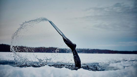 فيديو وصور مدهشة.. امرأة فنلندية تغطس بجرأة ومهارة تحت الجليد صورة رقم 13