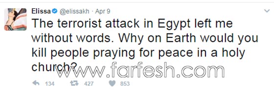 ردود فعل الفنانين على تفجيرات الكنيستين في مصر: غضب، حزن واستياء.. صورة رقم 8