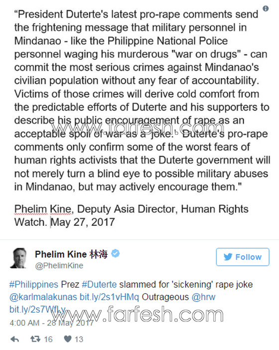رئيس الفلبين يمنح جنوده حق اغتصاب 3 سيدات صورة رقم 2